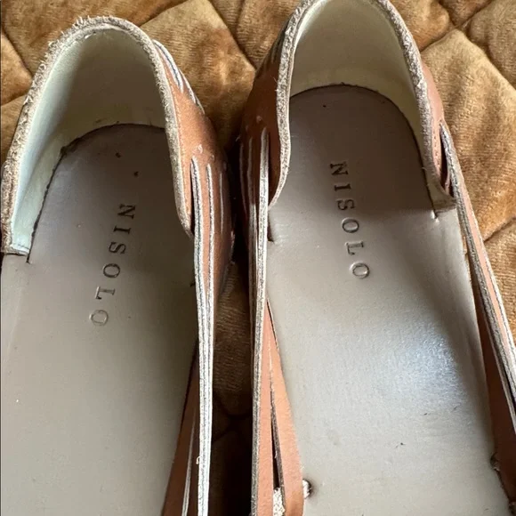 Nisolo Women's Tan Huarache Flats - Picture 3 of 7